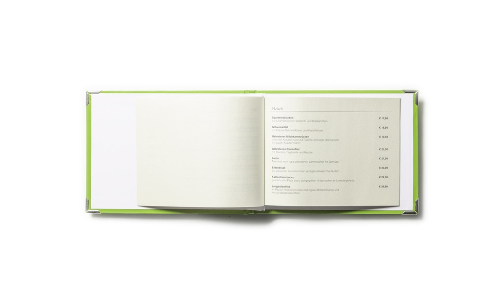 Menukort - Direct - A5 Lateral Lime
